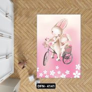 فرش خرگوش و دوچرخه