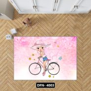 فرش دختر و دوچرخه