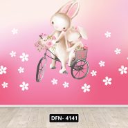 پوستر خرگوش و دوچرخه