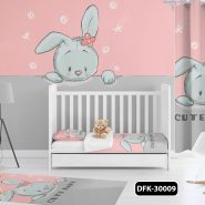 ست کامل اتاق کودک خرگوش طوسی صورتی
